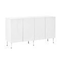 Meuble de rangement moderne en blanc avec portes lisses