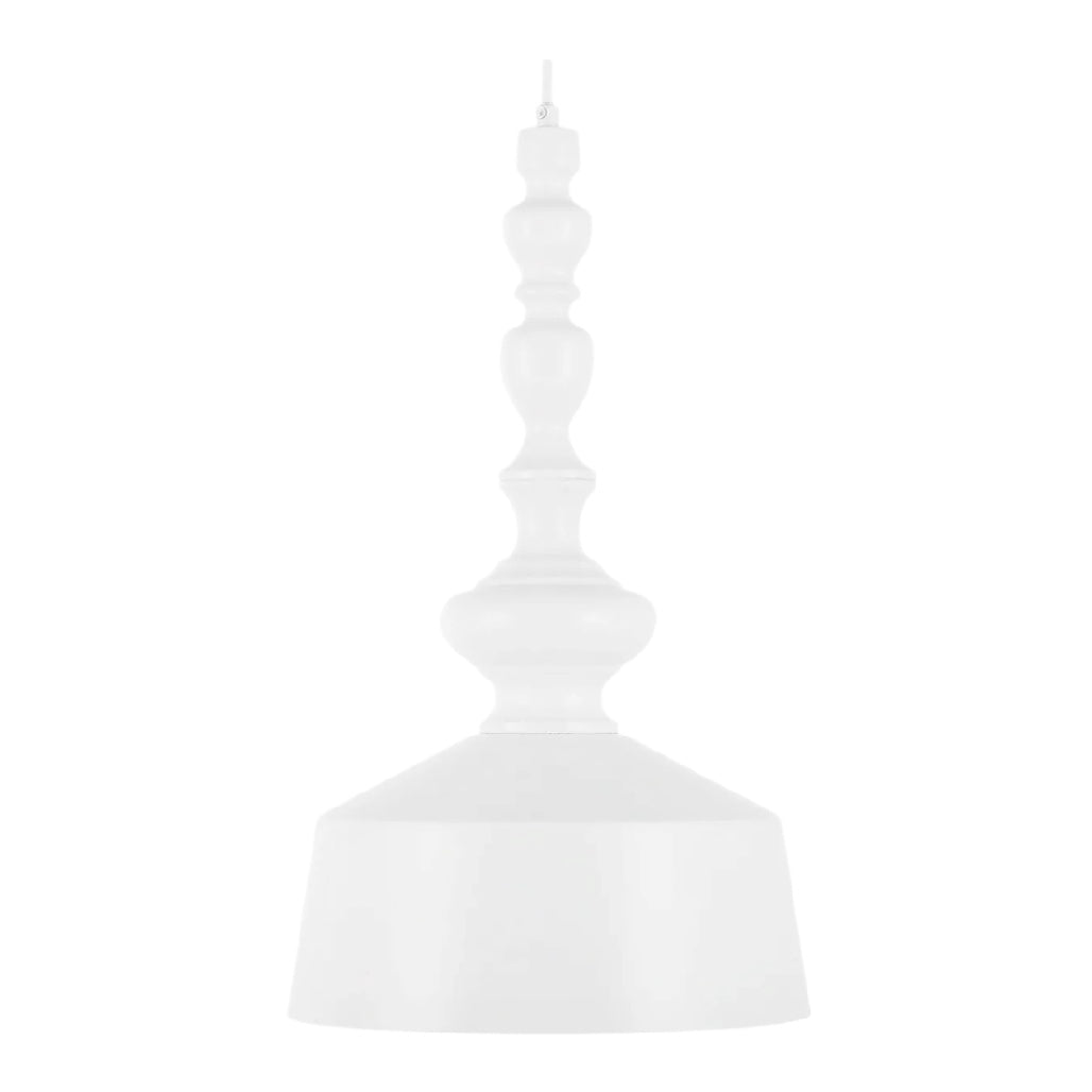 Suspension en métal blanc avec finition élégante et design moderne