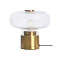 Lampe en verre texturé avec base en métal doré