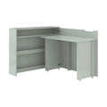 Bureau d'angle modulable en MDF gris clair